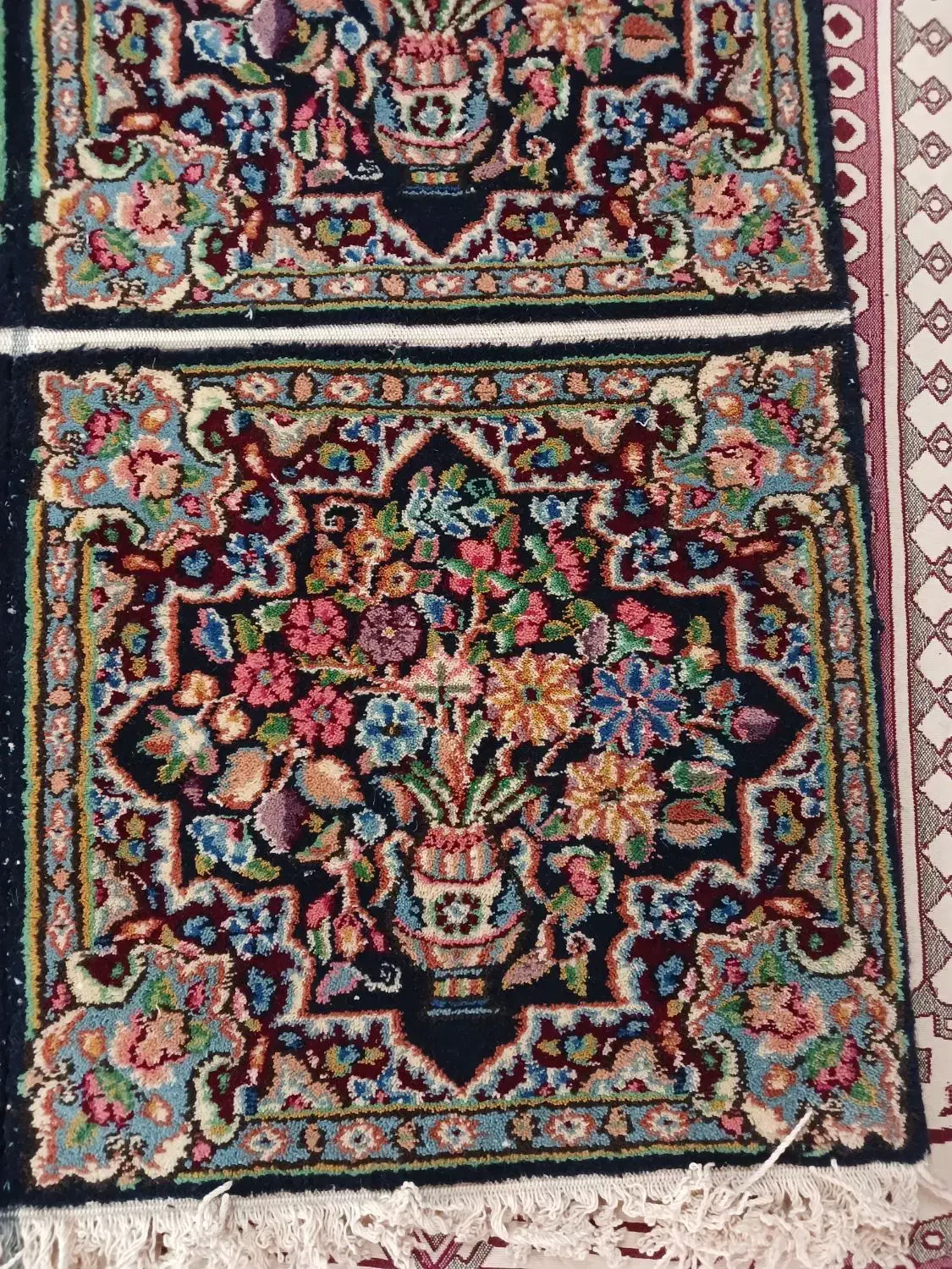 ۸عددقالیچه دستباف رویه صندلی نهارخوری|فرش|کرمان, |دیوار