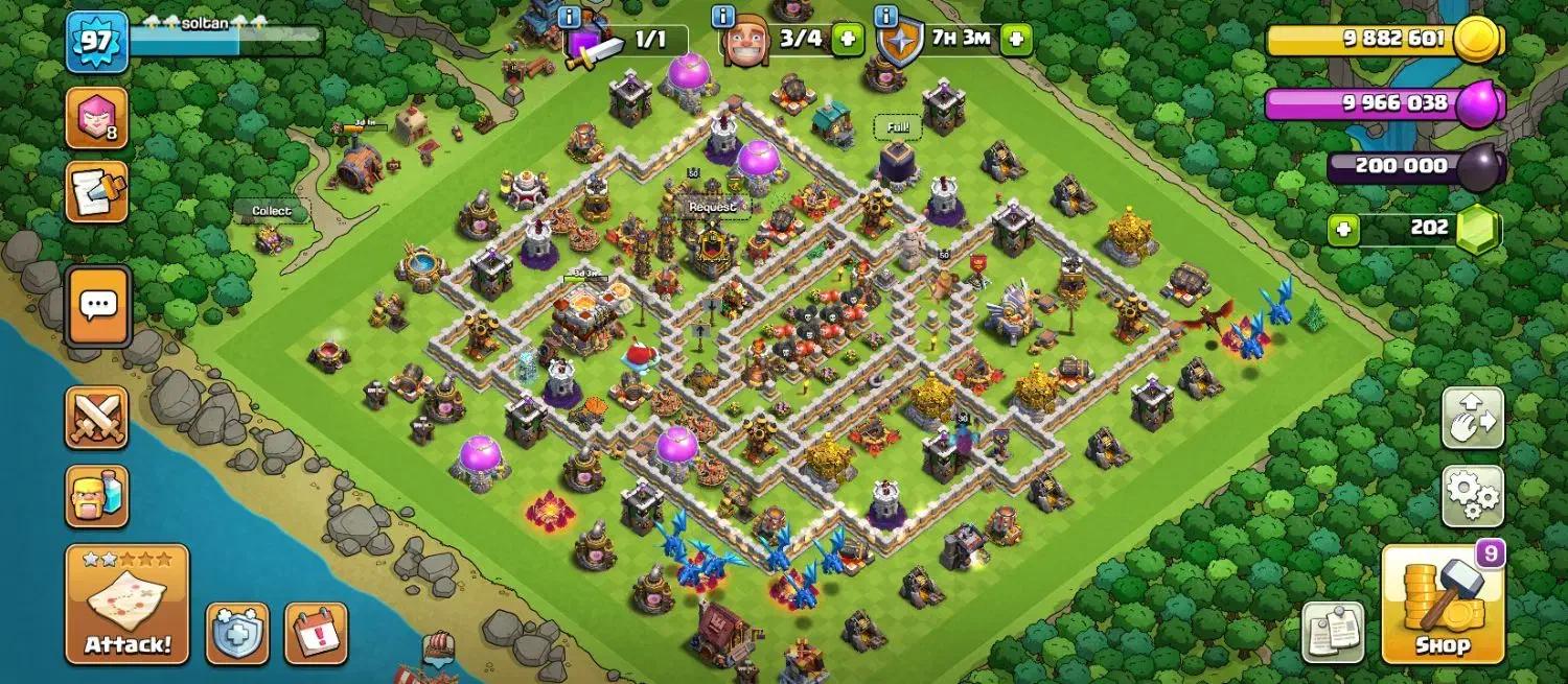 کلش آف کلنز تان 11مکث|کنسول، بازی ویدئویی و آنلاین|قم, شهرک مهدیه (مدرس)|دیوار