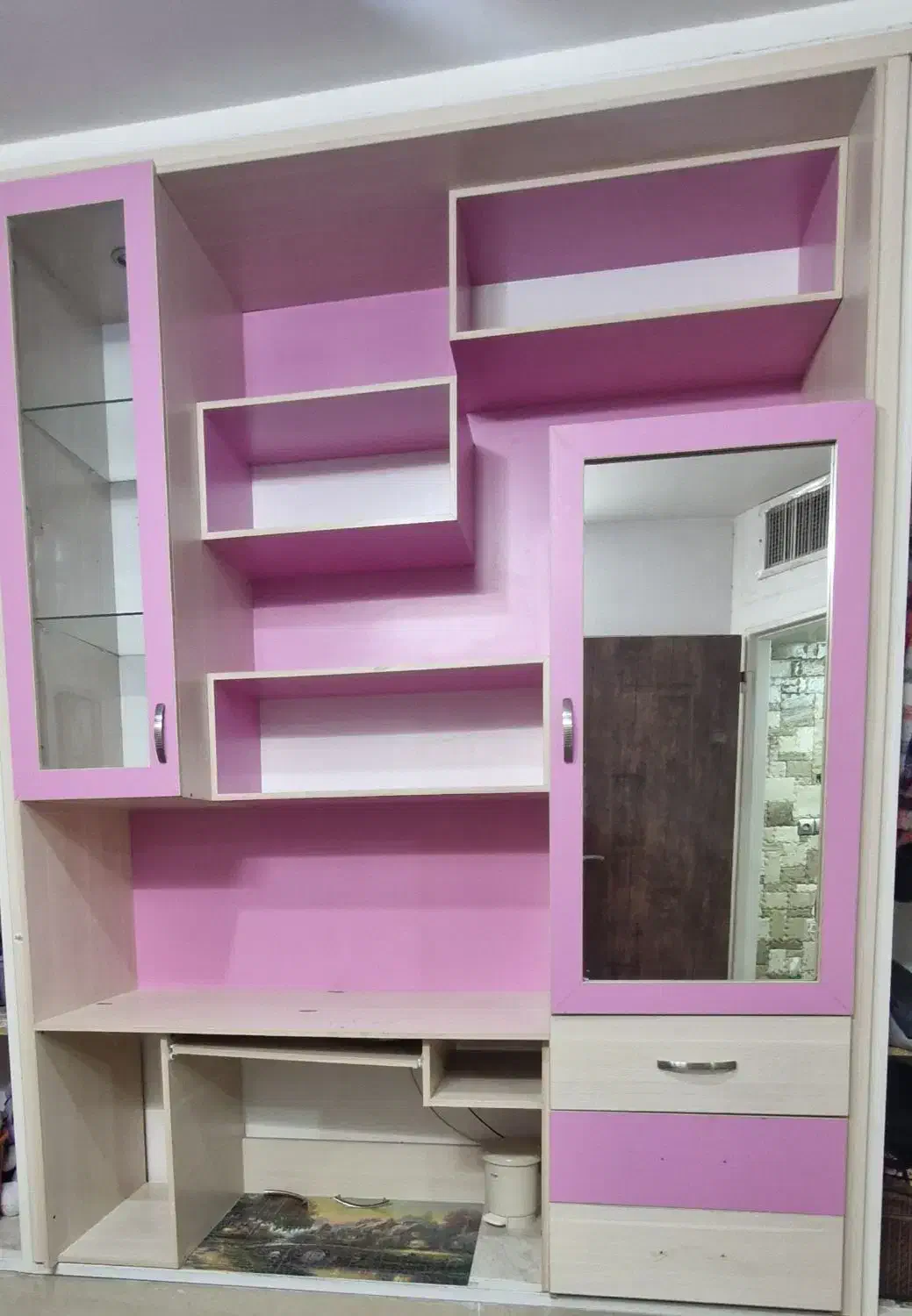 کمددیواری|کتابخانه، شلف، قفسه‌های دیواری|آران و بیدگل, |دیوار