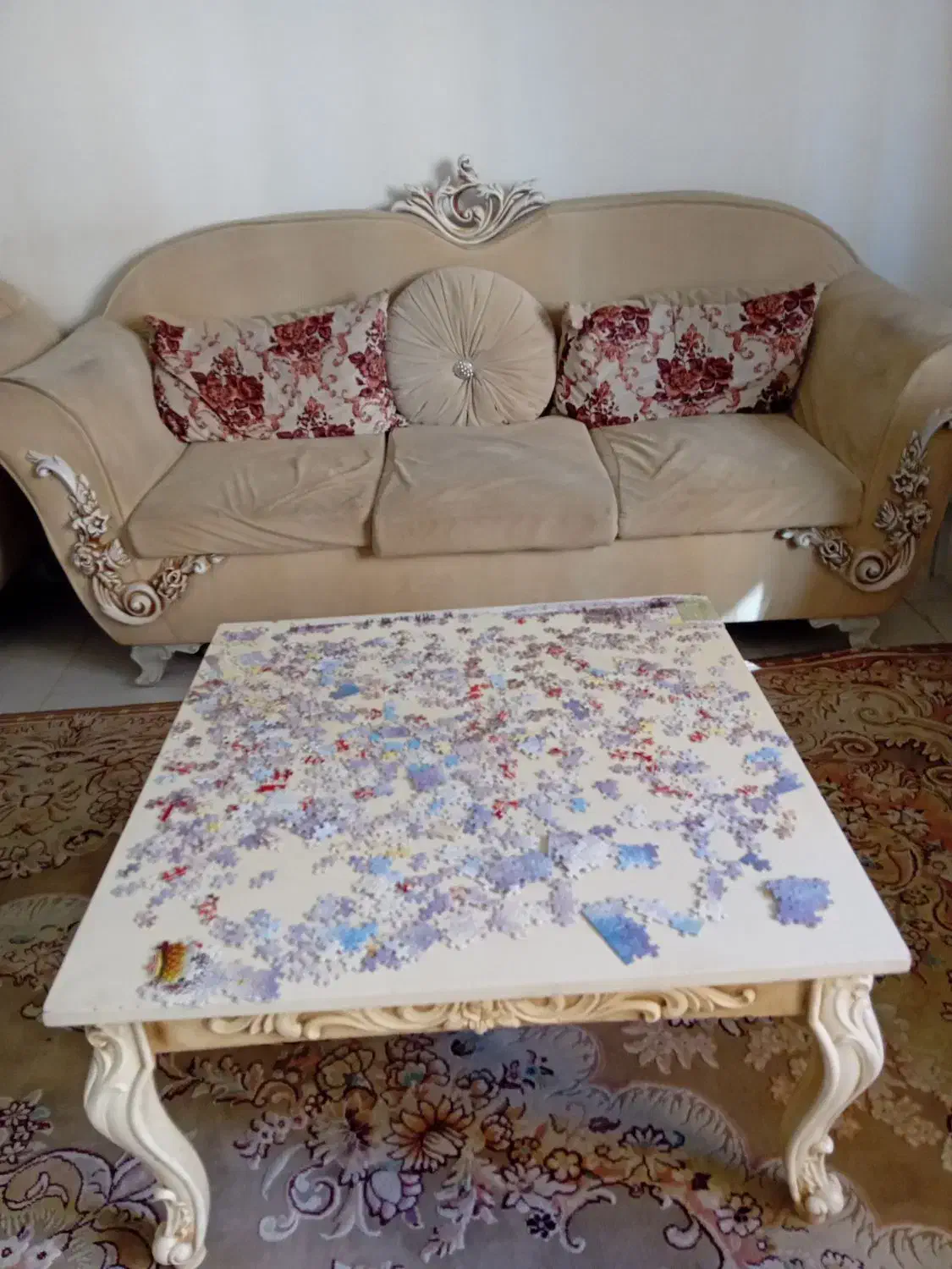 مبل ۷نفره با میز وسط و عسلی|مبلمان خانگی و میز عسلی|هشتگرد, شهرک ایران خودرو|دیوار