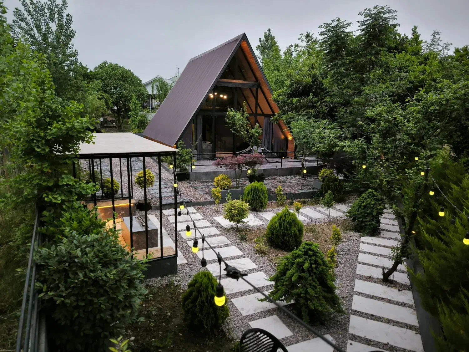 اجاره کلبه سوئیسی زیبا لوکس با ویو vip|اجارهٔ کوتاهمدت ویلا و باغ|ماسال, |دیوار