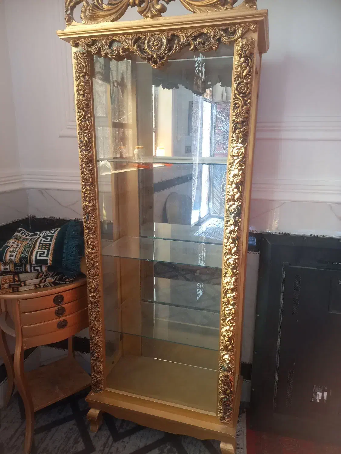 بوفه و میز جانماز ست طلایی|بوفه، ویترین، کنسول|زاهدان, |دیوار