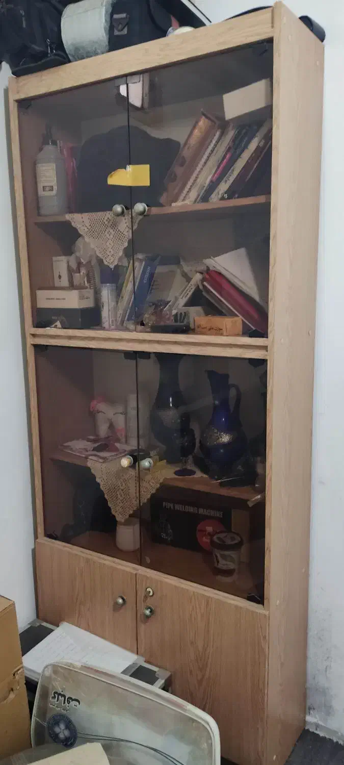 کتابخانه ویترین فایلینگ اسناد و مدارک۶درب در حد نو|کتابخانه، شلف، قفسههای دیواری|تبریز, |دیوار