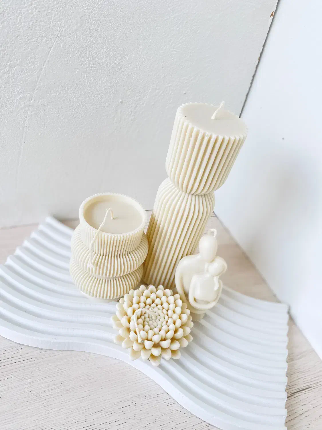 ست شمع دکوری مینیمال|صنایع دستی و سایر لوازم تزئینی|کلاله, |دیوار