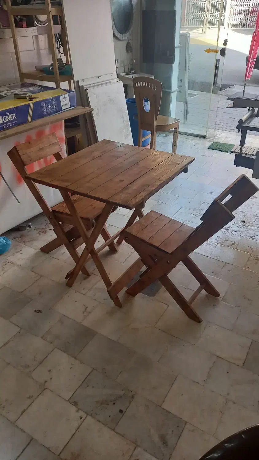 میز صندلی تاشو چوبی|میز و صندلی غذاخوری|گرگان, |دیوار