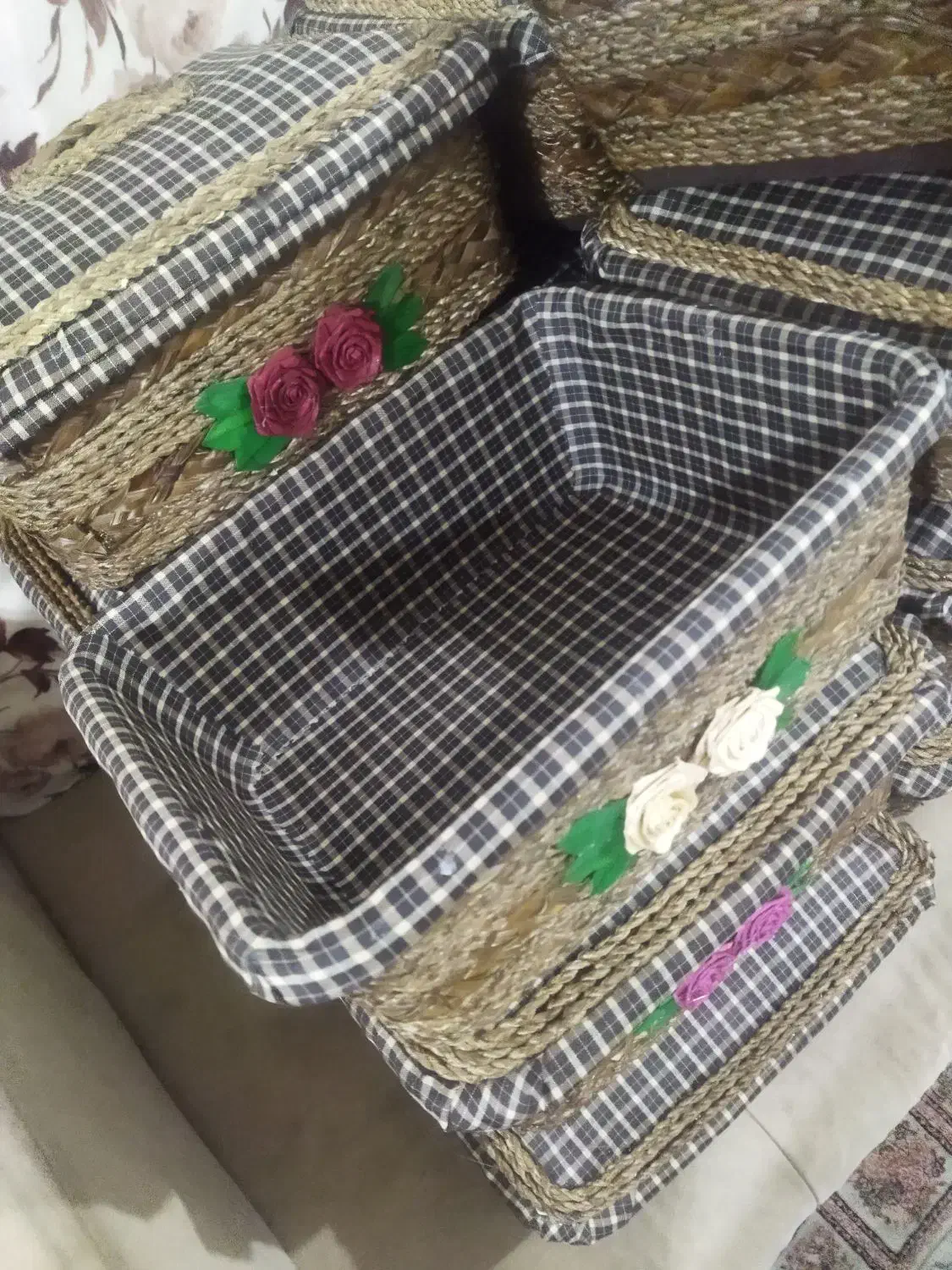 جای نانی بافت ریزحصیری|صنایع دستی و سایر لوازم تزئینی|رشت, دروازه لاکان|دیوار