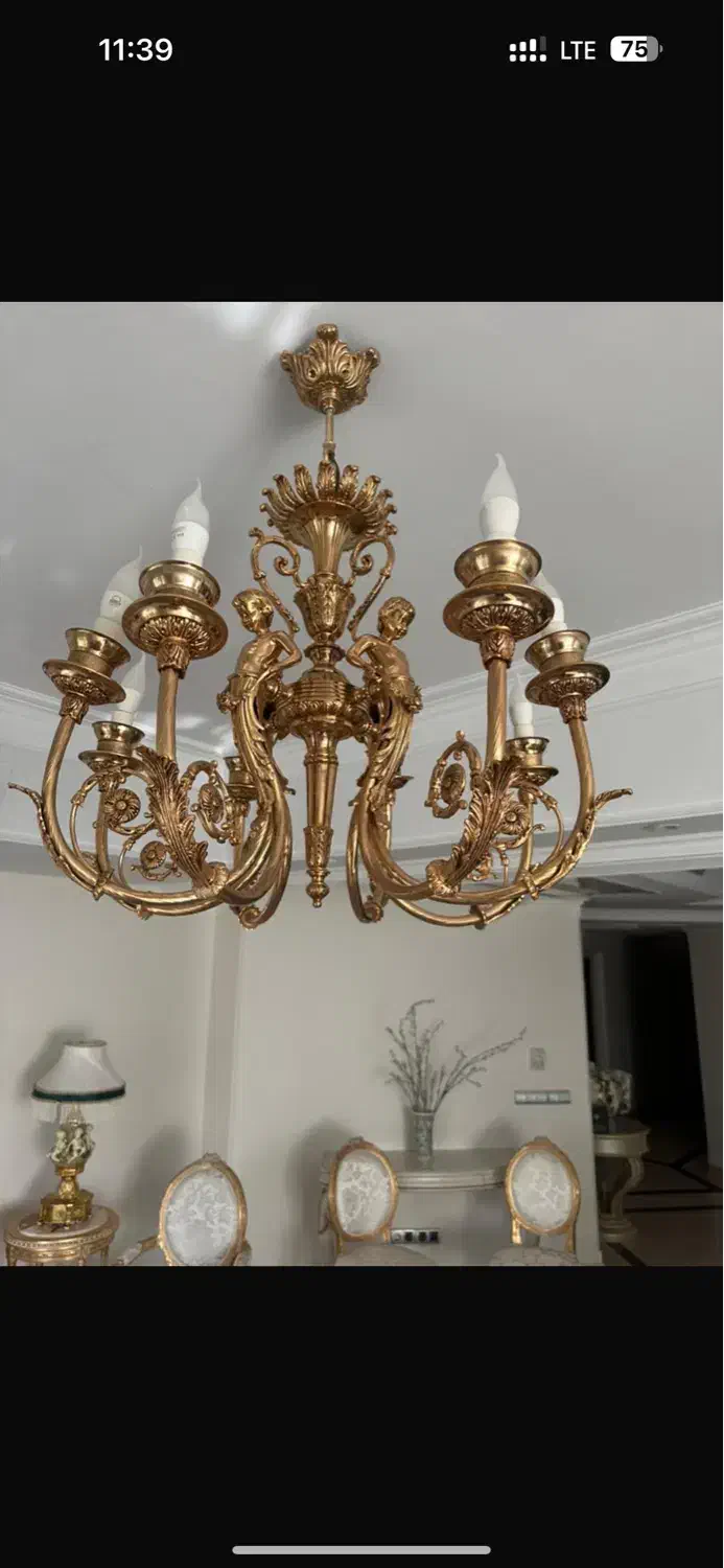 لوستر تمام برنز|لوستر و چراغ آویز|تهران, الهیه|دیوار