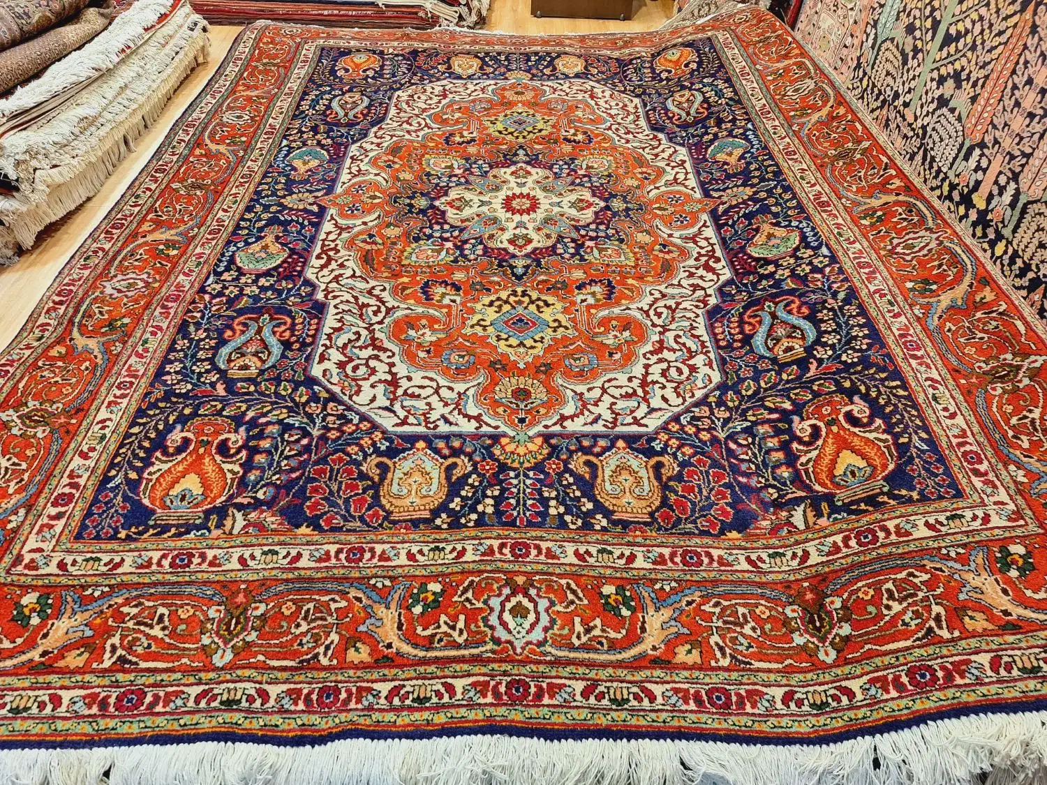 قالی ۹متری دستباف تبریز نقشه زیرخاکی|فرش|تهران, اکباتان|دیوار