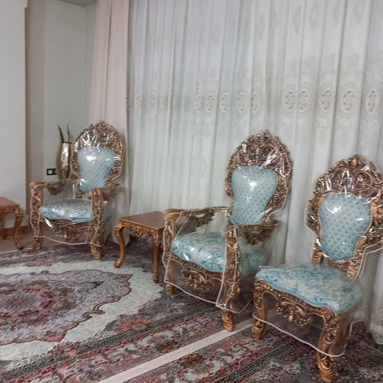 مبلمان سلطنتی نه نفره|مبلمان خانگی و میز عسلی|نسیمشهر, |دیوار