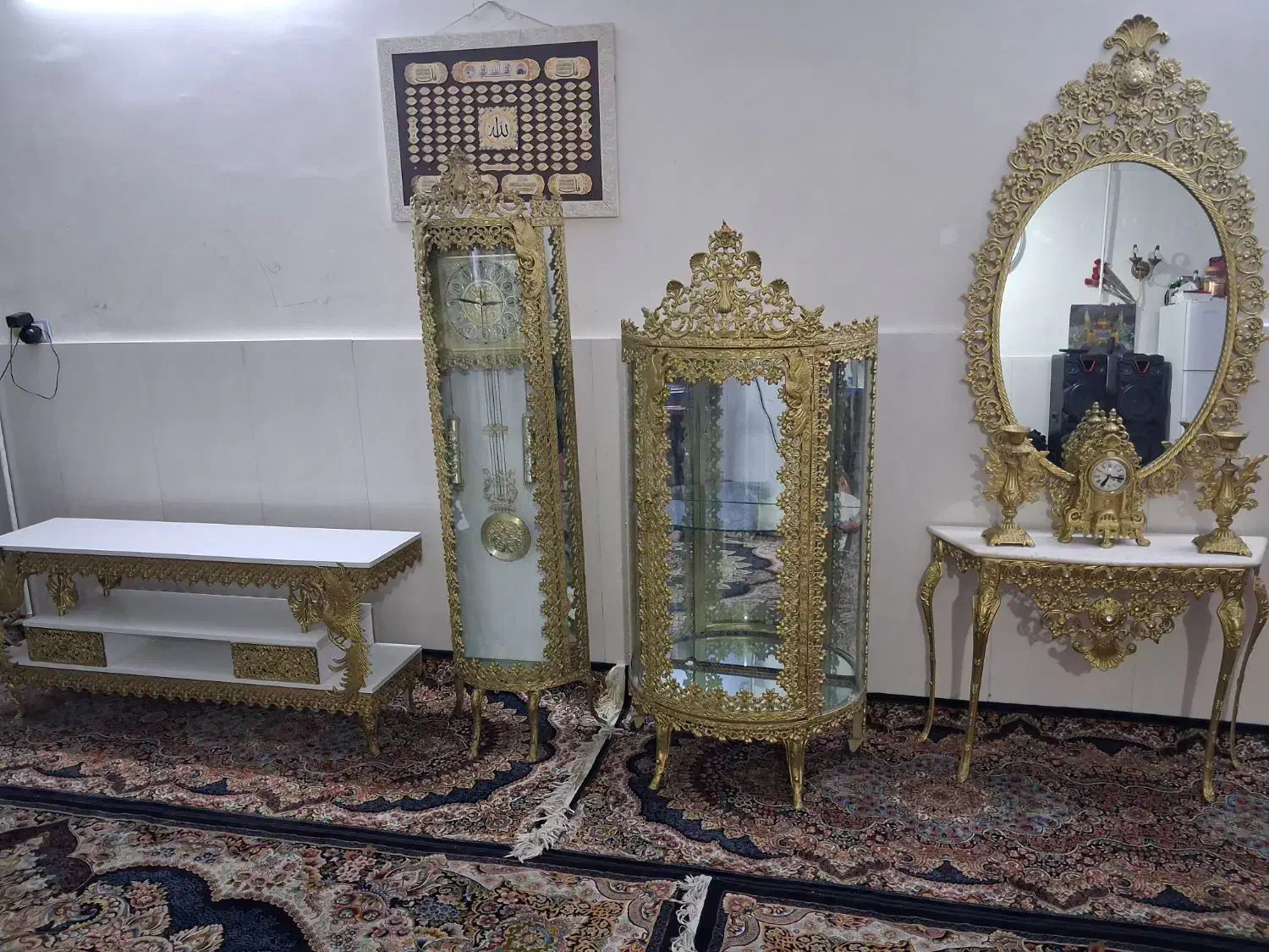 سرویس کامل برنزی درحدنو|بوفه، ویترین، کنسول|چهاردانگه (تهران), |دیوار