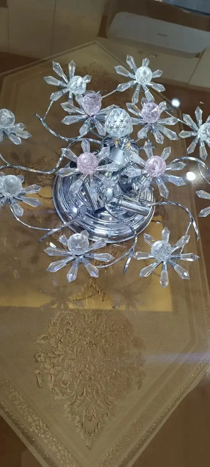 لوستر سقفی کریستال (اصل)|لوستر و چراغ آویز|مرند, |دیوار