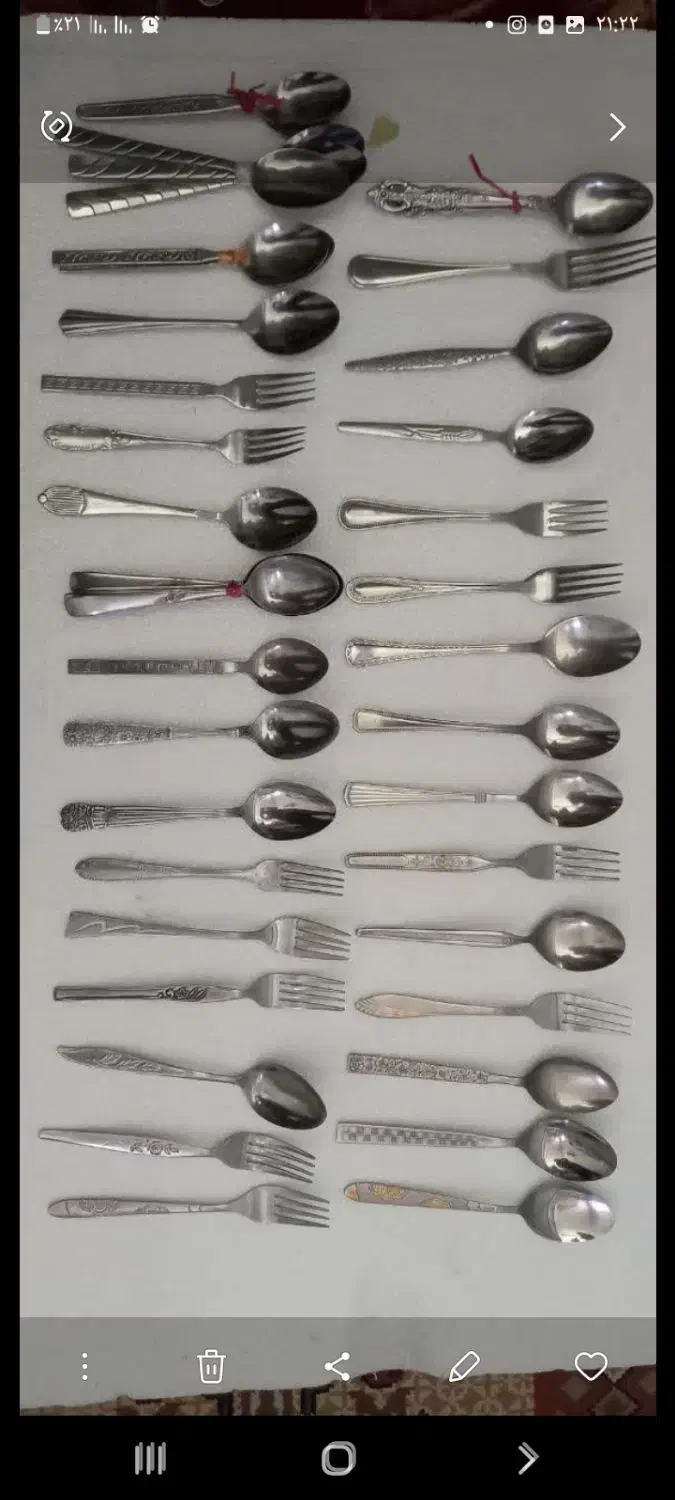 انواع قاشق غذا خوری|ظروف سرو و پذیرایی|اراک, |دیوار