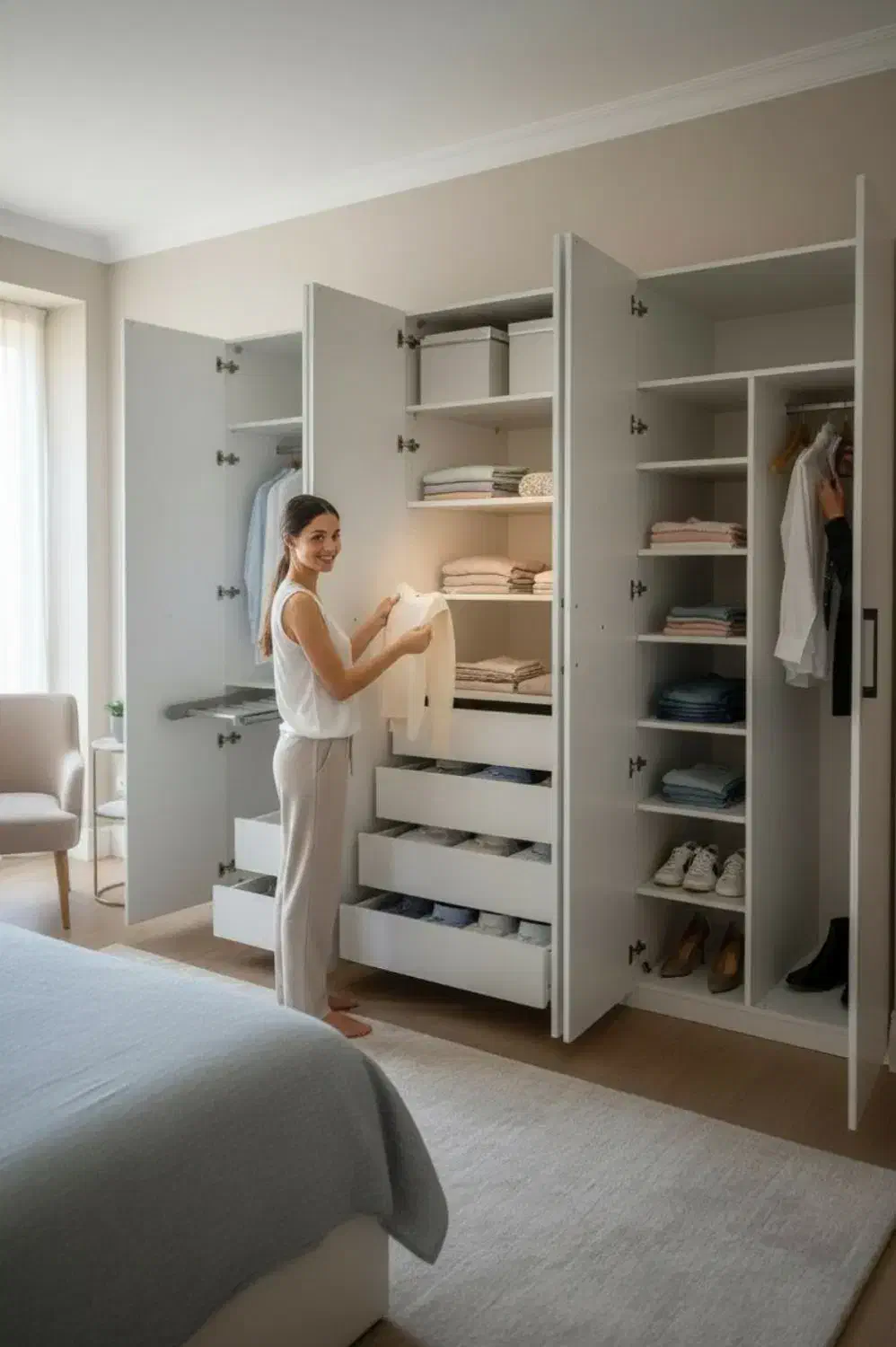 مجموعه کمد دیواری با ابعاد سفارشی|جاکفشی، کمد، دراور|بندر دیر, |دیوار