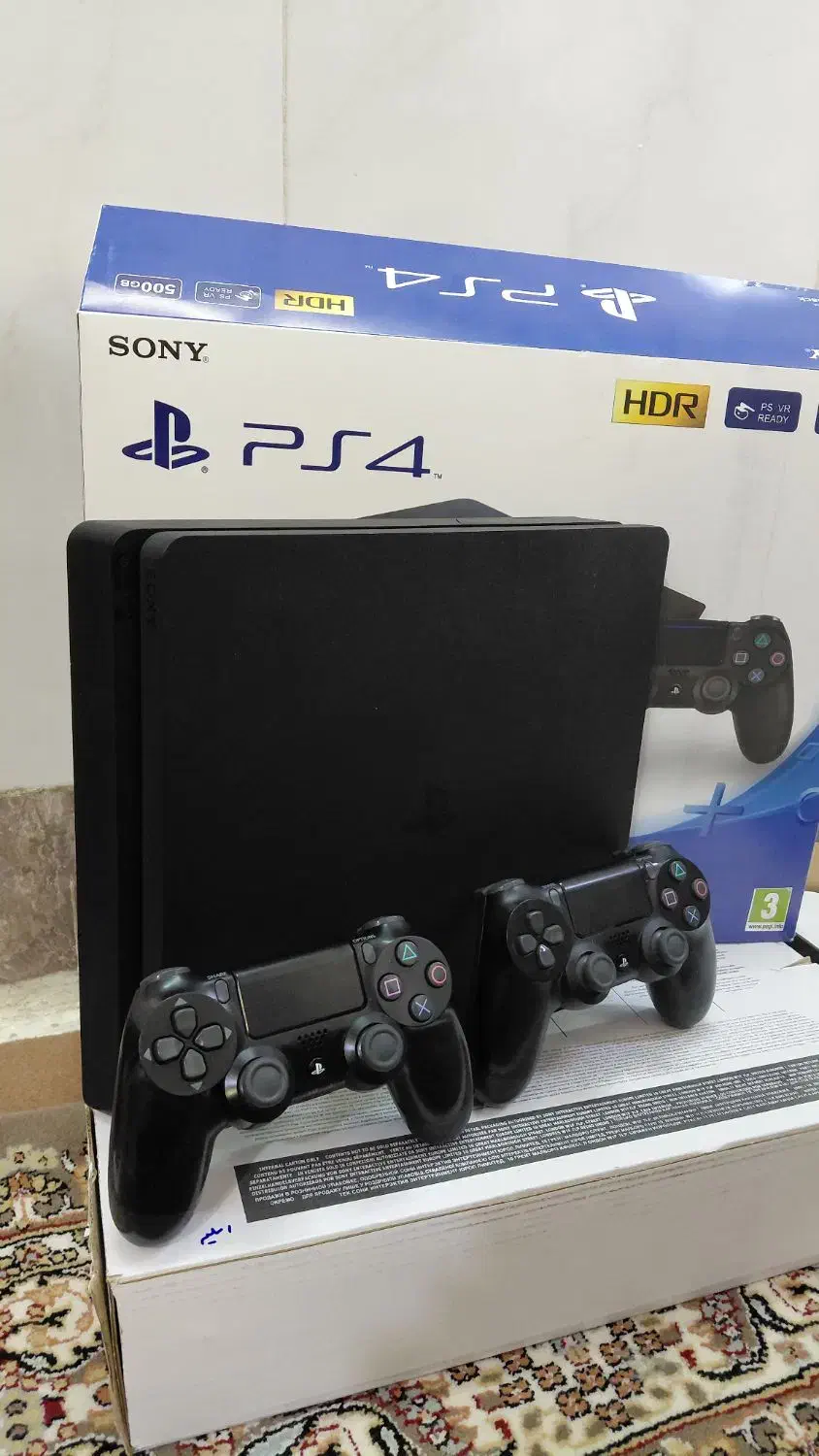 پلی استیشن۴ اسلیم ۵۰۰گیگ سونی۴ ps4 کپی خور دو دسته|کنسول، بازی ویدئویی و آنلاین|قم, شاه سید علی|دیوار