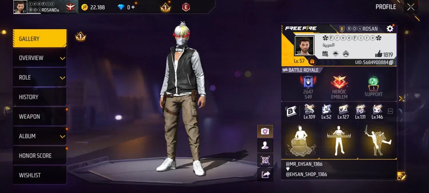 اکانت فری فایر|کنسول، بازی ویدئویی و آنلاین|گرگان, |دیوار