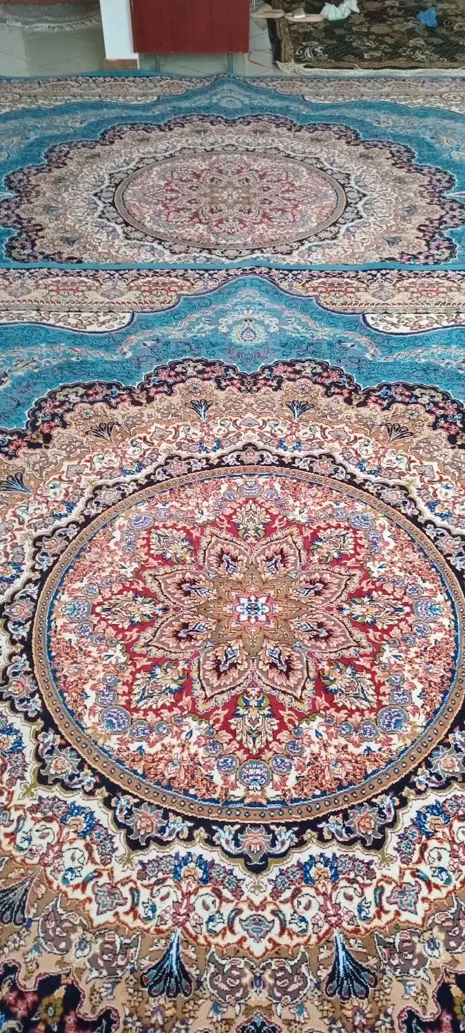 یک جفت فرش ماشینی رنگ آبی|فرش|تهران, آذری|دیوار