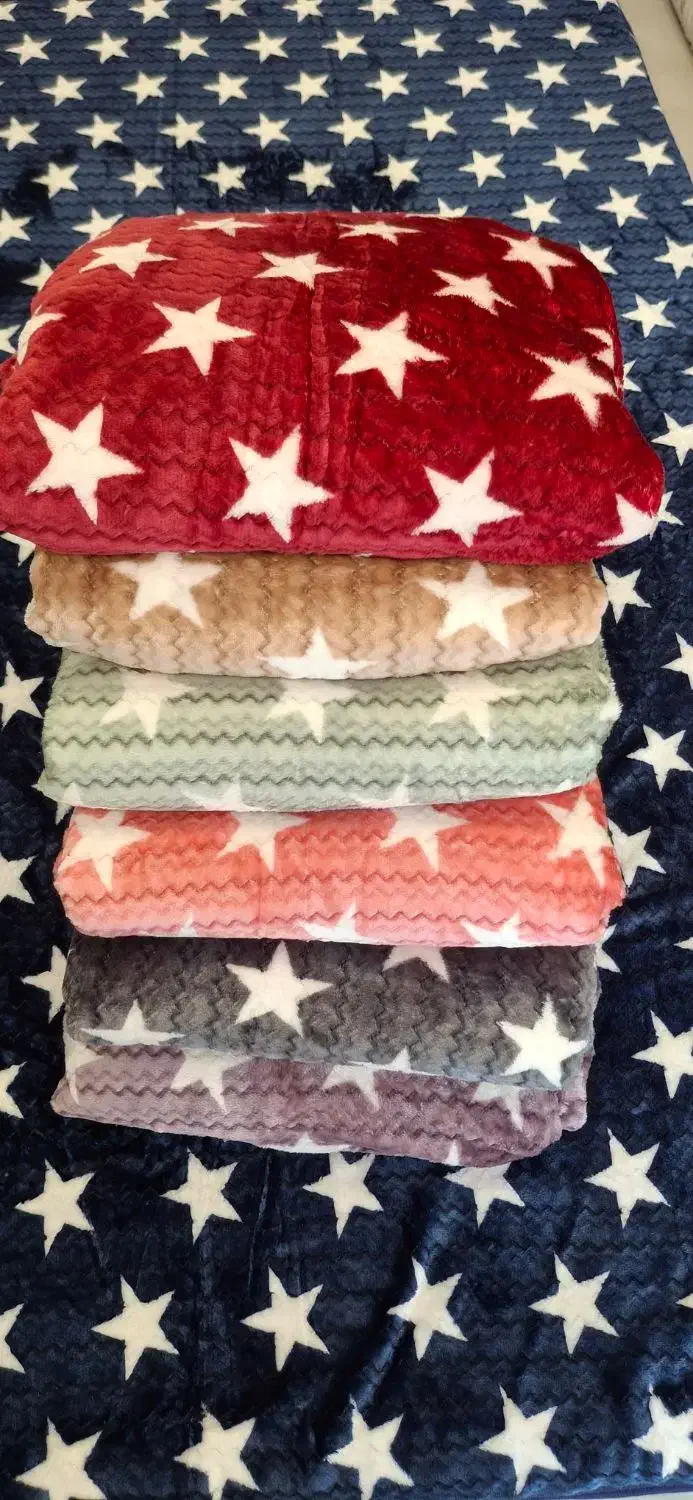 پتو یک نفره طرح ستاره هدیه روز معلم|رختخواب، بالش، پتو|مشهد, الهیه|دیوار