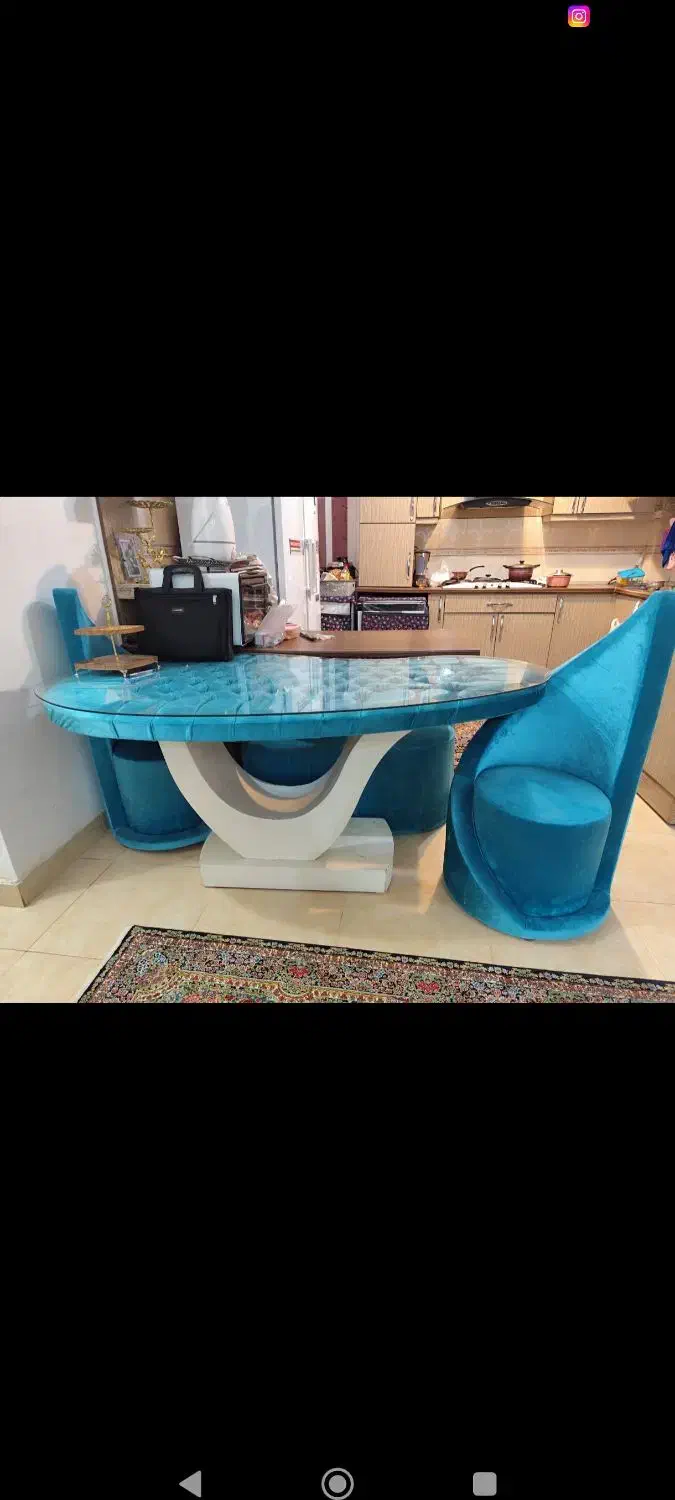 میزغذاخوری ناهارخوری چهار4 نفره|میز و صندلی غذاخوری|لشت نشا, |دیوار