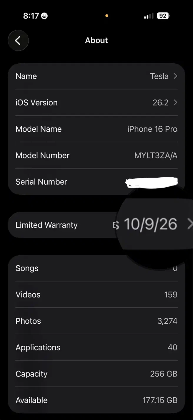 iPhone 16pro za 256 شرکتی|موبایل|قدس, شهر‌قدس|دیوار
