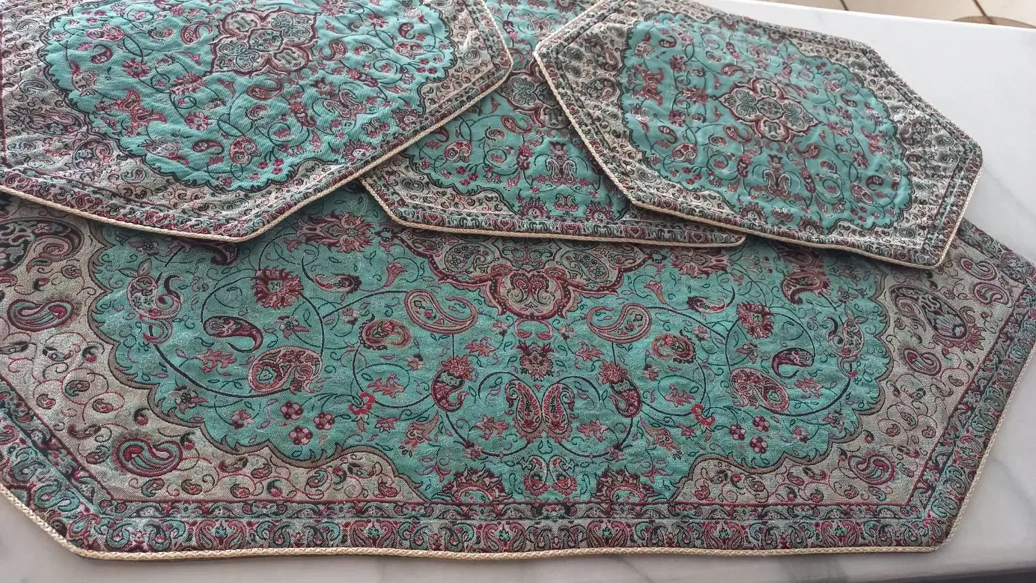 رومیزی ترمه|پرده، رانر، رومیزی|زنجان, |دیوار