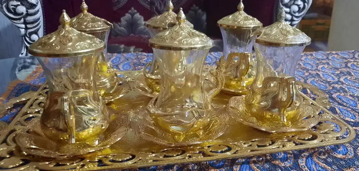 فروش ست چایی خوری دکوراتیو دو رنگ|ظروف سرو و پذیرایی|پاکدشت, شهرک امام رضا|دیوار