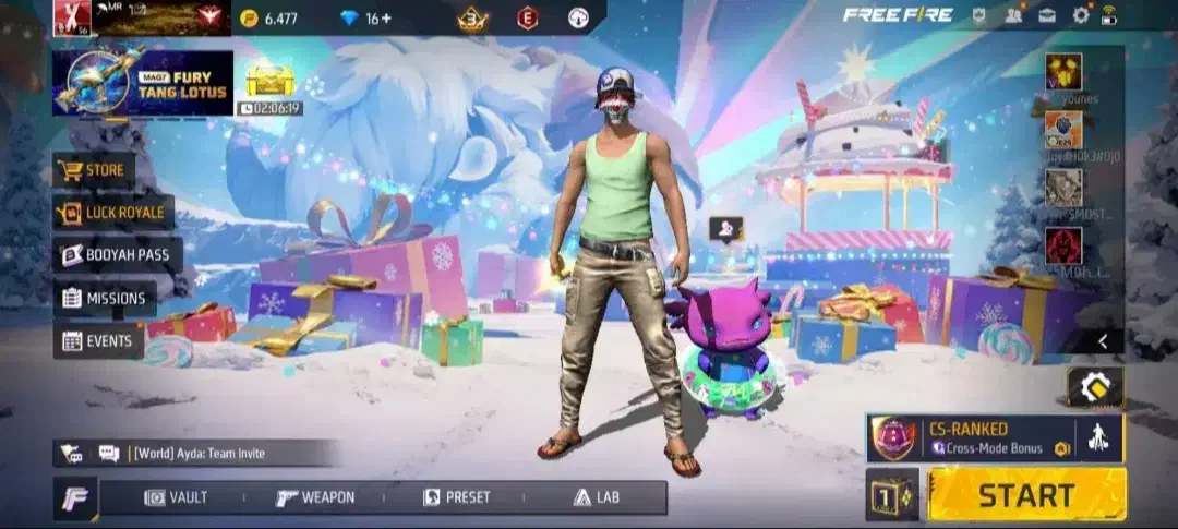 اکانت فری فایر تاقق با بالاتر یا هم سطح|کنسول، بازی ویدئویی و آنلاین|مشهد, پنجتن|دیوار