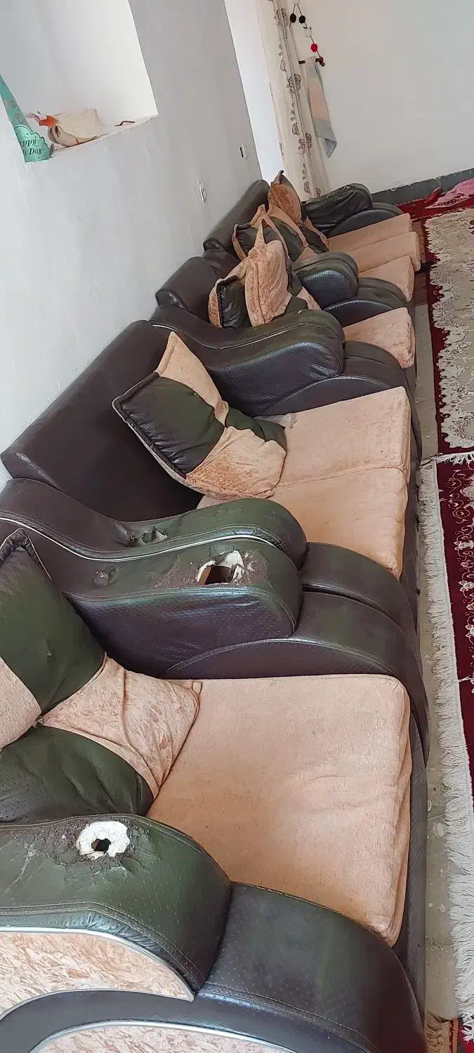 مبل هفت نفره|مبلمان خانگی و میز عسلی|فراشبند, |دیوار