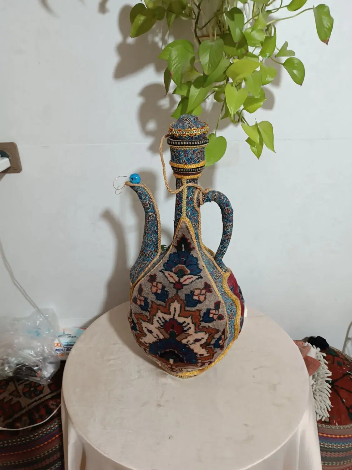 کوزه قدیمی با روکش فرش|کلکسیون اشیاء عتیقه|تهران, تهرانپارس غربی|دیوار
