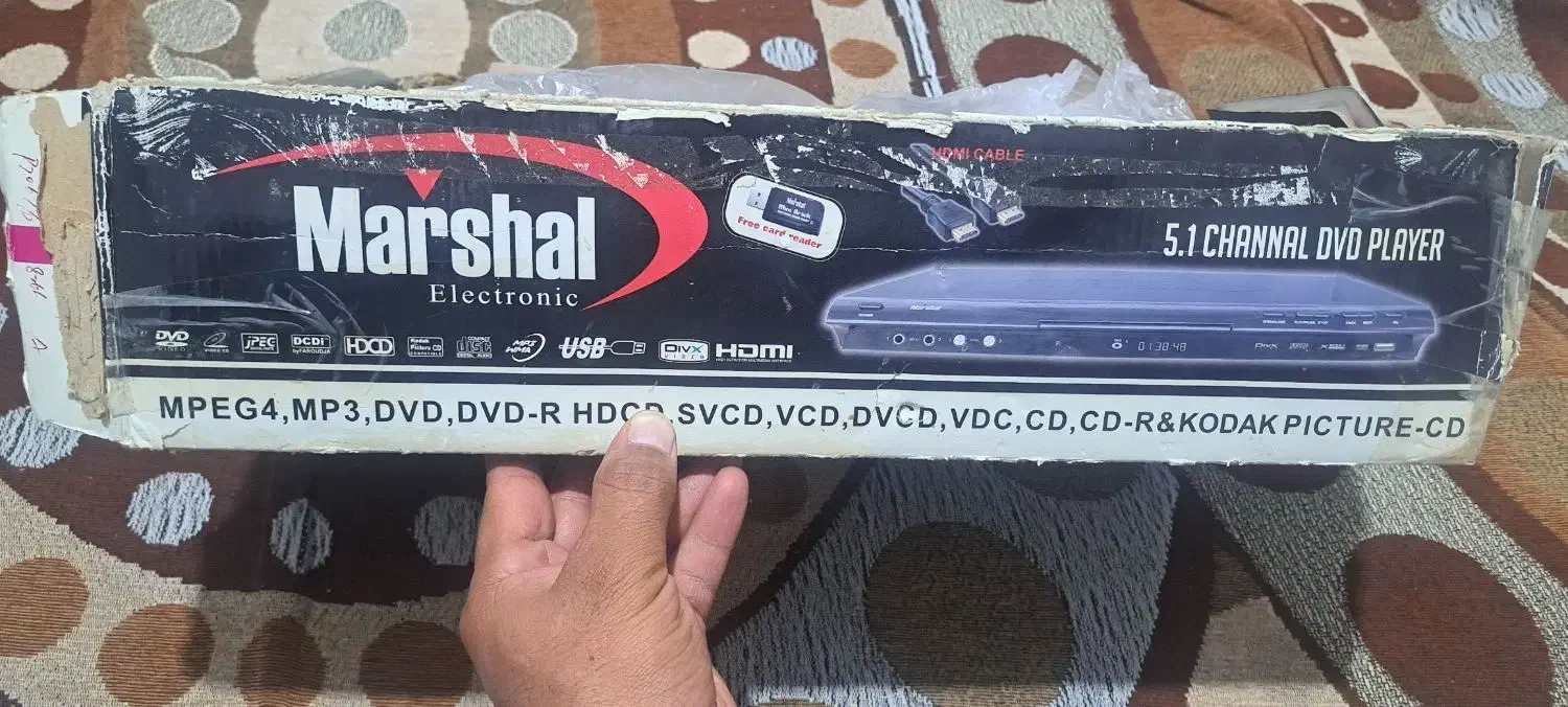 دی وی دی پلیر مارشال معاوضه با ظبط صوت|پخش‌کننده DVD و ویدیو|حبیب آباد, |دیوار