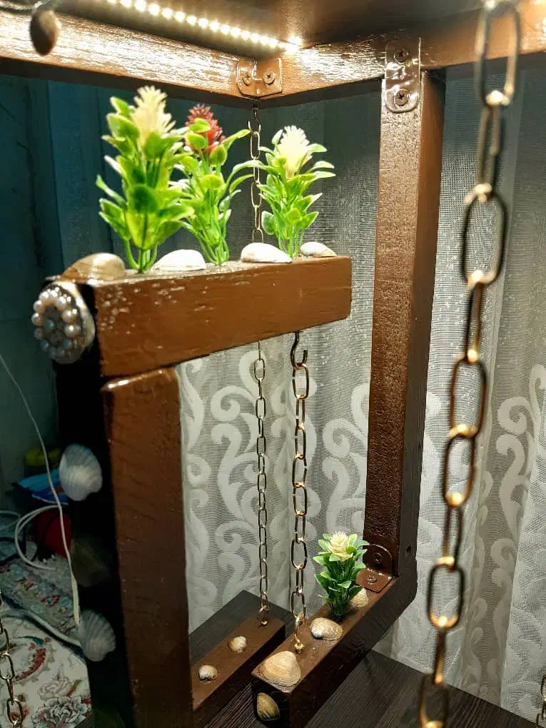 میز گلدون معلق با ال ای دی .آباژور.چراغ خواب.دکوری|صنایع دستی و سایر لوازم تزئینی|قم, صفائیه|دیوار