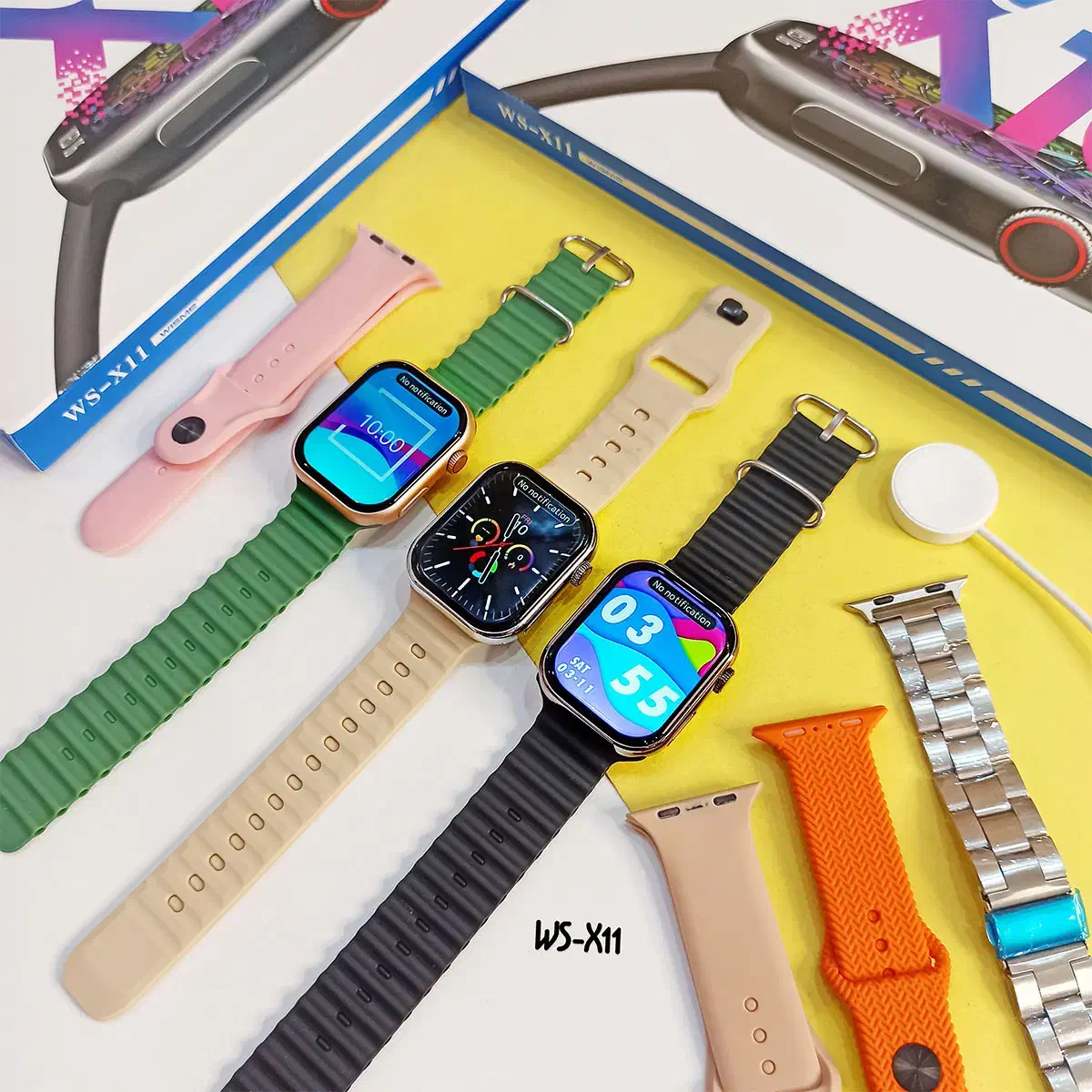 پک کامل اپل واچ سری10 مدل X11 با 7 بند هدیه تضمینی|ساعت|کرج, باغستان|دیوار