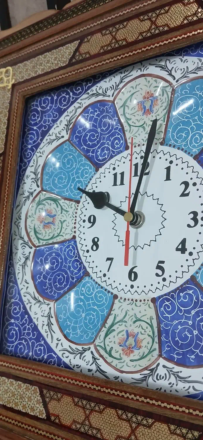 ساعت دیواری میناکاری وخاتم کاری|ساعت دیواری و تزئینی|رشت, یخسازی|دیوار