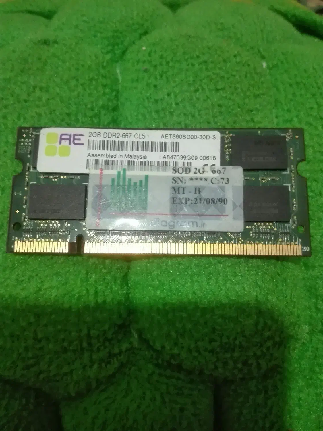 رم لب تاپ 2گیگDDR2|قطعات و لوازم جانبی رایانه|دهدشت, |دیوار