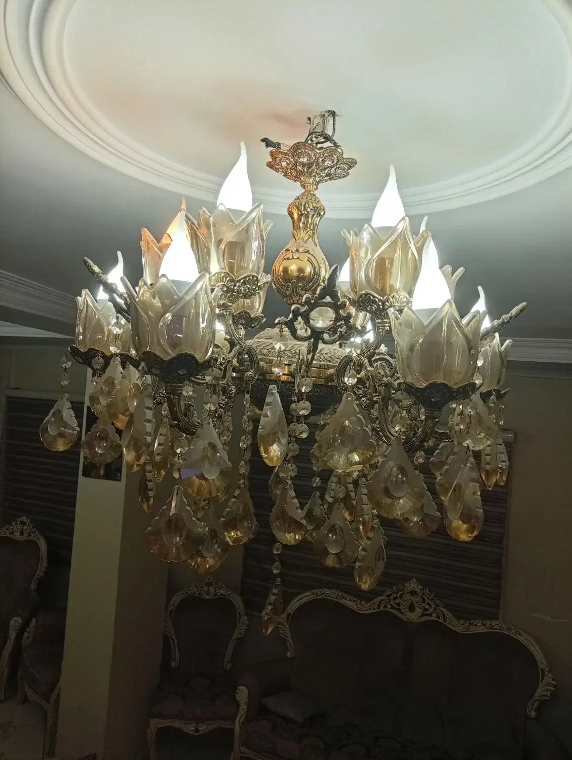 لوستر برنجی اصل و قدیمی|لوستر و چراغ آویز|تهران, اتابک|دیوار