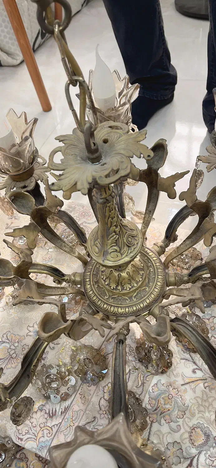 لوستر ۸ شاخه فرشته|لوستر و چراغ آویز|ری, علایین|دیوار