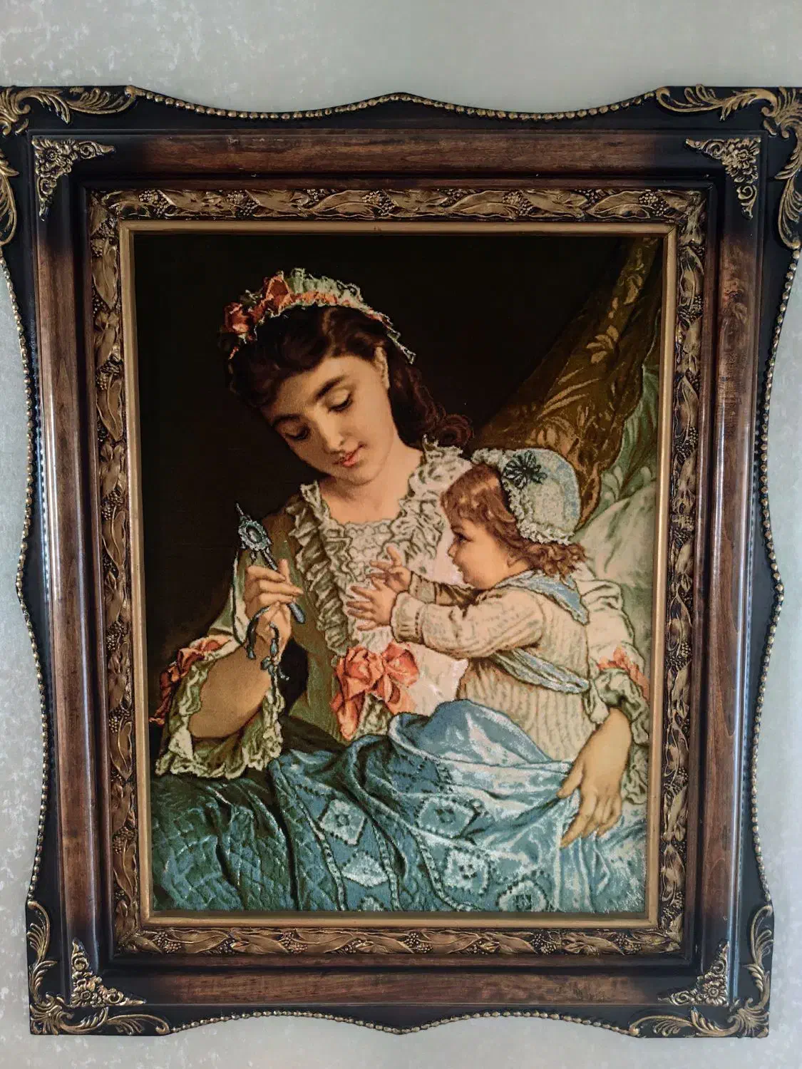 تابلو فرش دستبافت چله ابریشم مهرمادر (چاخچاخا)|تابلو فرش|تبریز, |دیوار