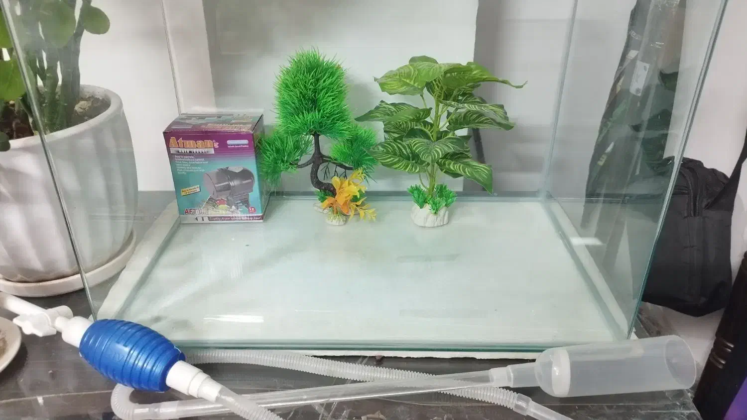 اکواریوم سیشه خم درحد نو|ماهی|محمدیه-قزوین, |دیوار