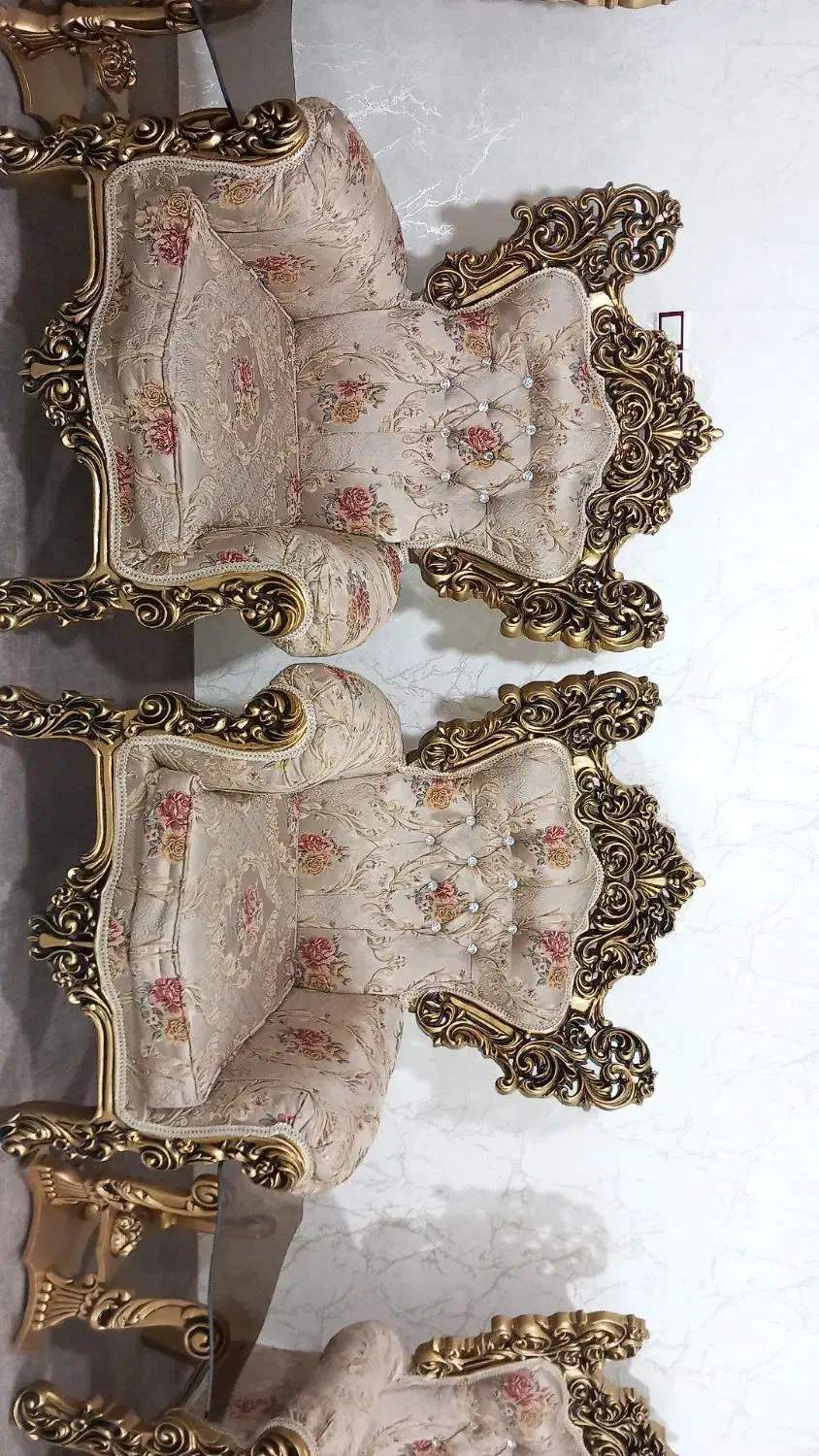 مبلمان استیل سلطنتی ۹نفره|مبلمان خانگی و میز عسلی|رباط‌کریم, الارد|دیوار