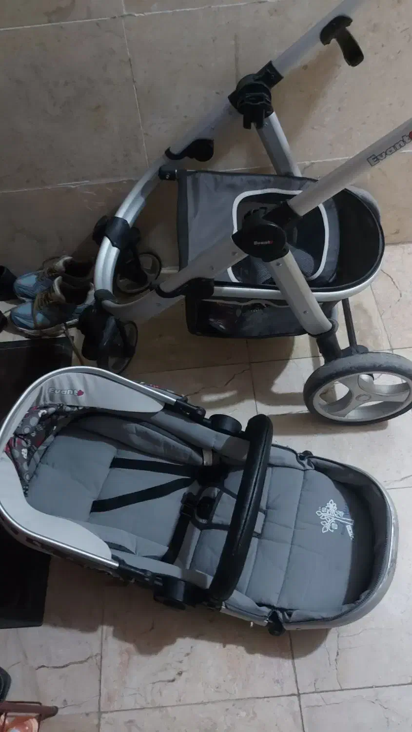 کالسکه خارجی evant و کریر و صندلی کودک|کالسکه و لوازم جانبی|اهواز, فرهنگ شهر|دیوار