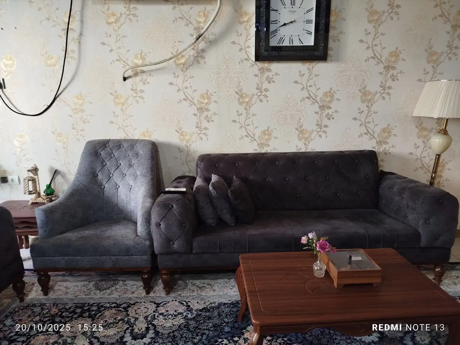 مبل هفت نفره چستر ایتالیایی در حد نو|مبلمان خانگی و میز عسلی|اندیمشک, |دیوار