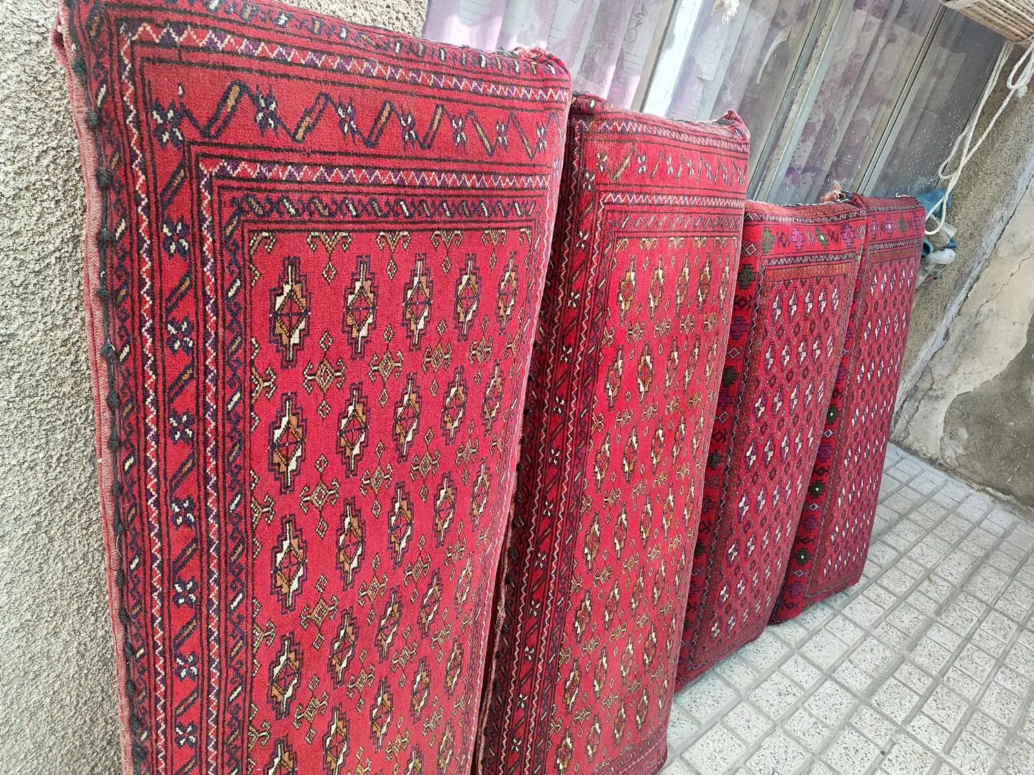 پشتی دستبافت ترکمن جرگلان|پشتی|مشهد, ده دی|دیوار