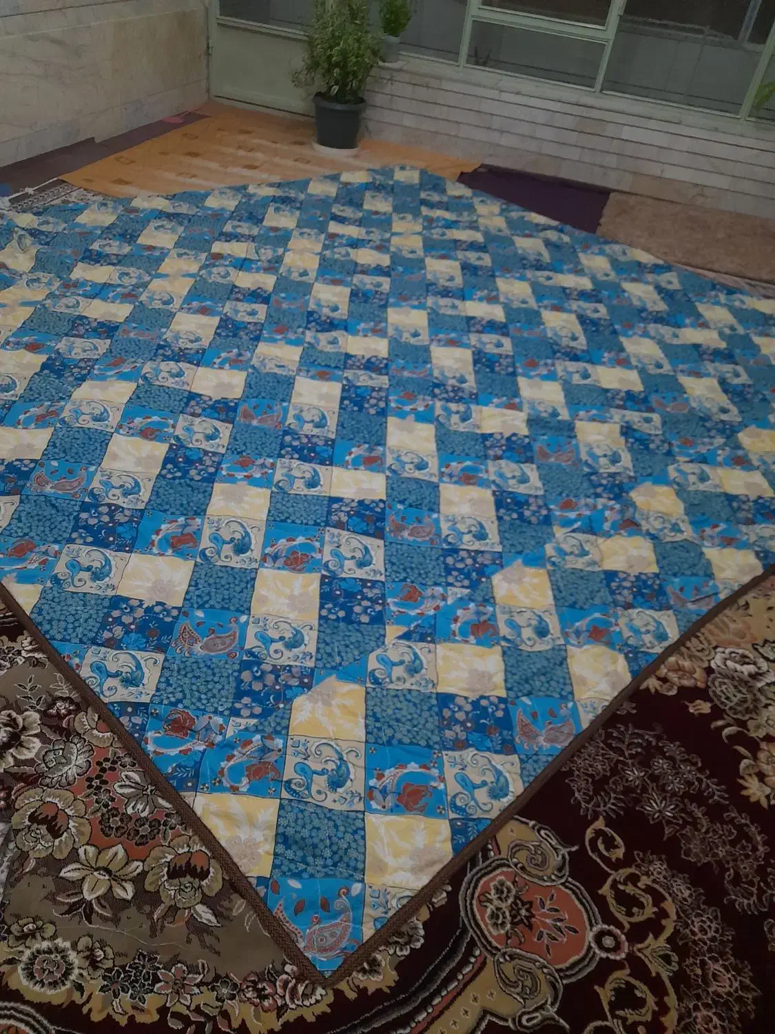 لحاف کرسی دورو|رختخواب، بالش، پتو|نجفآباد, شهدای غربی|دیوار