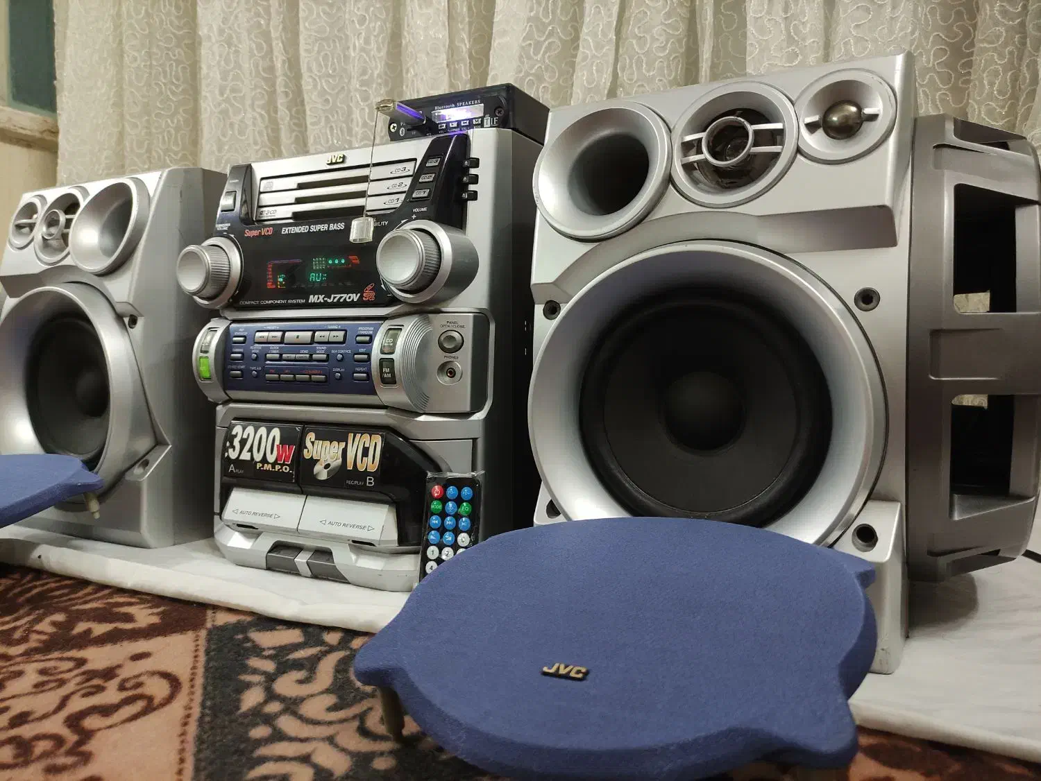 ضبط باند jvc 3200w ساب بغل ژاپنی اصلی فلش بلوتوث|سیستم صوتی خانگی|مشهد, کوی دروی|دیوار