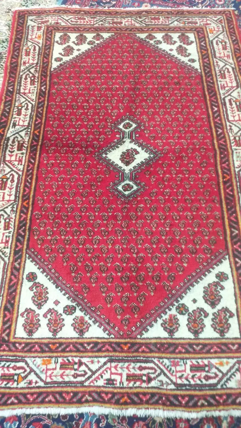 یک جفت  دستباف قالیچه همدان کارکرده سالم|فرش|تهران, اوقاف|دیوار