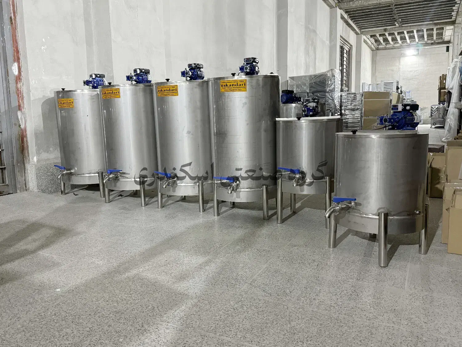 دیگ شیر جوش دستگاه پخت و پز پاتیل پروسس تانک 100|ماشینآلات صنعتی|یزد, |دیوار