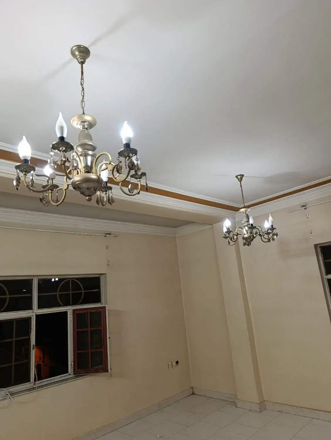 لوسترفلزی دوعدد|لوستر و چراغ آویز|گرگان, |دیوار