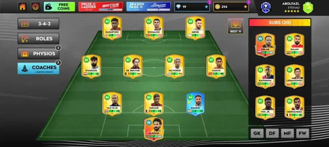 اکانت دریم لیگ DLS|کنسول، بازی ویدئویی و آنلاین|خمام, |دیوار