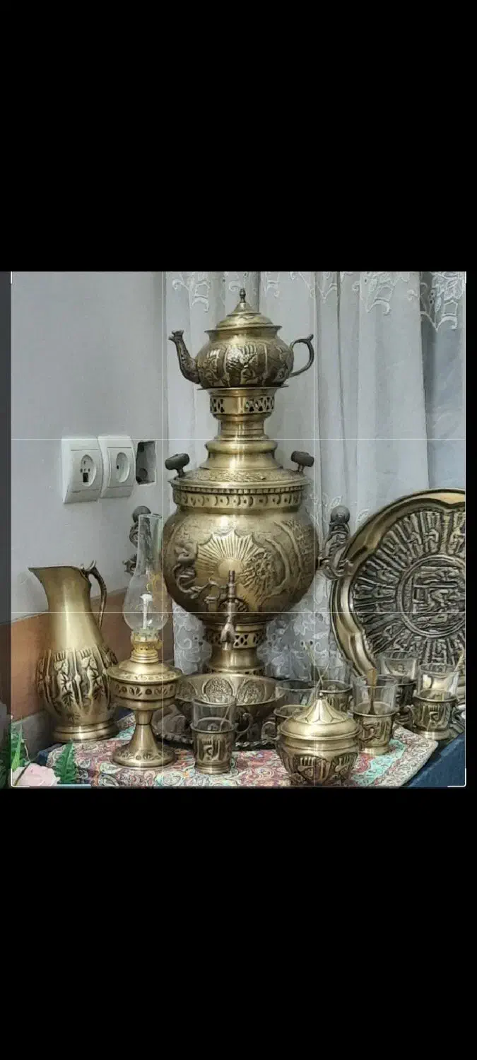 ست کامل سماور مس|صنایع دستی و سایر لوازم تزئینی|حمیدیا, |دیوار