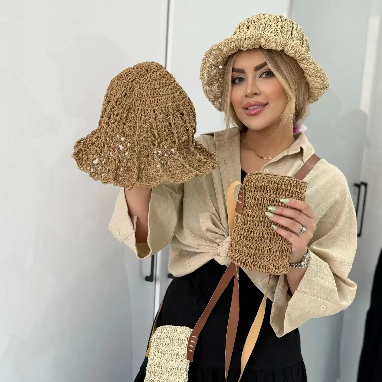 کیف و کلاه دست بافت|لباس|اردبیل, |دیوار