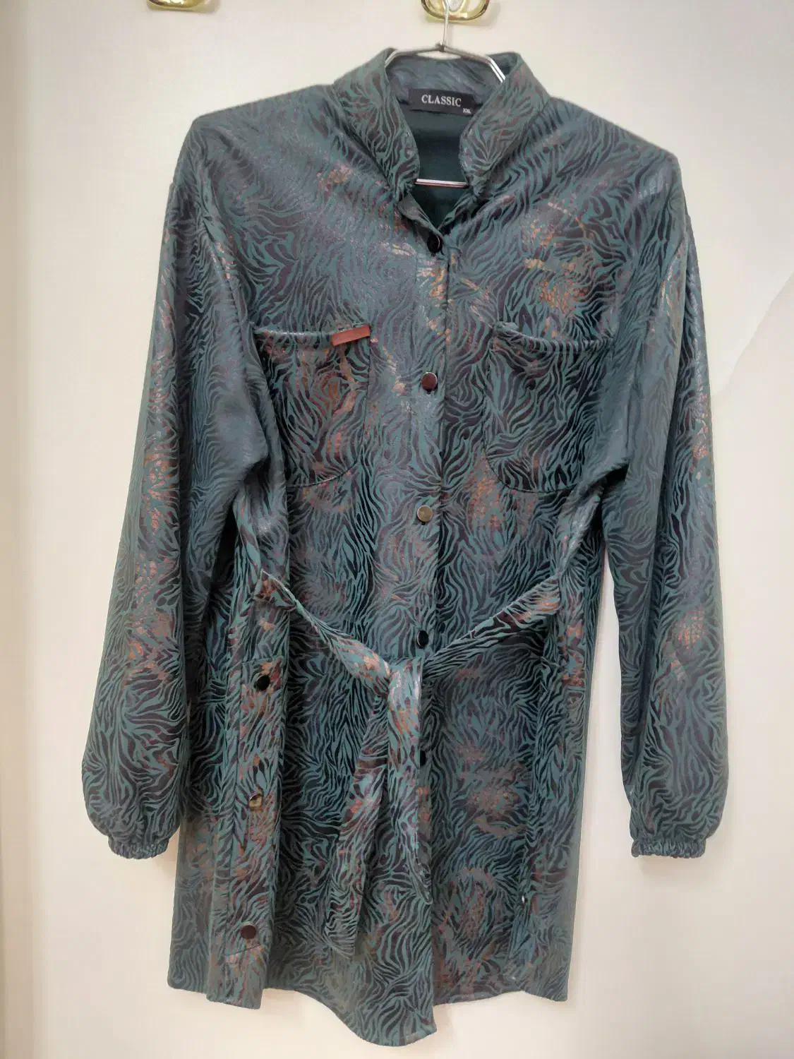 مانتو جیب دار کمربند دارزنانه طرح چرم|لباس|اصفهان, پارک خبرنگار|دیوار